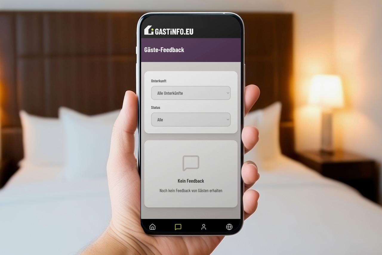 Digitale Gästemappe auf dem Handy
