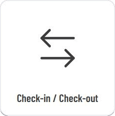 Check-in / Check-out Kachel in der digitalen Gästeinformation von GASTiNFO.EU