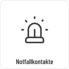 Notfallkontakte Kachel in der digitalen Gästeinformation von GASTiNFO.EU