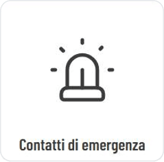 Tessera Contatti di emergenza nella cartella digitale per ospiti di GASTiNFO.EU