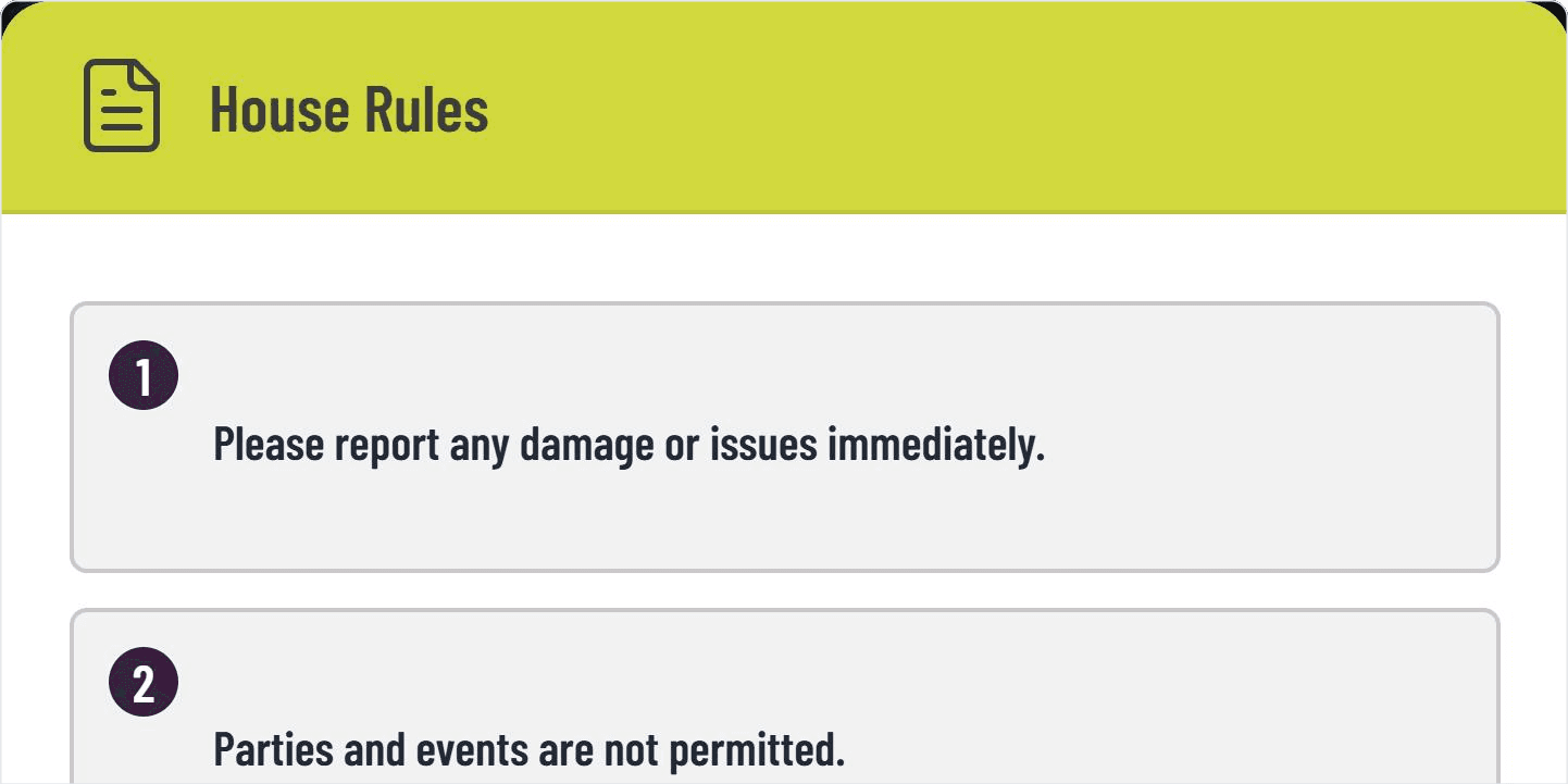 Numbered house rules in the GASTiNFO.EU widget