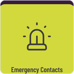 Emergency Contacts tile in the GASTiNFO.EU digital guest directory