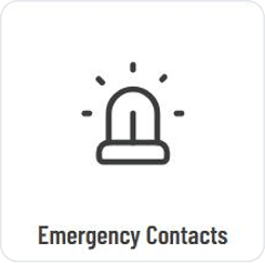 Emergency Contacts tile in the GASTiNFO.EU digital guest directory